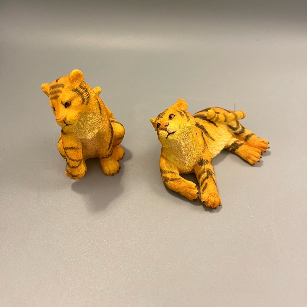 VTG Noah's Ark Endearing mates Tiger pair 1997 The Hamilton Collection figurines